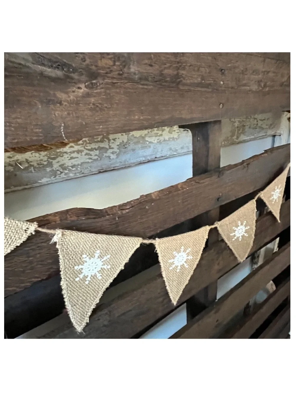 Burlap Snowflake Mantel/Wall Decor